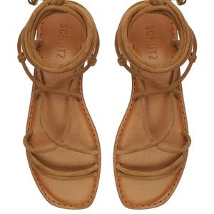 Schutz Magdalena sandal sz 7 flat leather strappy